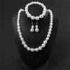 3Pcs/set Pearl Jewelry Women'S Necklace Earrings Bracelet Three-Piece Set For Mother Gift Beautiful Wedding Photo Accessories - Image 6