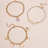 Bohemian Pink Butterfly Anklet set For Women Angel Letter Pendant Ankle Bracelet Chain On Leg Beach Foot Boho Jewelry - Image 2