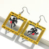 Halloween Crime Scene Square Acrylic Earrings for Women Gothic Blood Palm Skull Drop Earring Horrible Party Jewelry Gifts - Image 1
