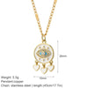 Stainless Steel Chain Necklace with Colorful Pendant Designs - Image 27