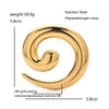 Stainless Steel Geometric Brooches For Women 2-color Simple Style Brooch Pins Gifts - Image 3
