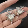 Simple Silver Color Star Earrings for Women Opal Stone Heart Hoop Earrings Punk Y2K Cute Daily Wear Jewelry Party Gifts - Image 4