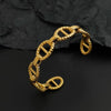 Integrated Pattern Stainless Steel Bracelet in Gold Tone and Silver Tone - Image 1