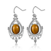 Silver Oval 8 10mm Natural Labradorite Earrings Vintage Ethnic Jewelry for Women Gift - Image 10