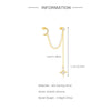 1PC Silver Tassel Chain Eight Pointed Stars Moon Earrings For Women Horse Eye Geometric Zircon Earring - Image 44