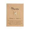 12 Zodiac Sign Necklaces With Cardboard Constellations Pendant Gold Color Chains Choker For Women Birthday Jewelry - Image 11