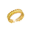 Thin Cubic Zirconia Stacking Ring in Gold-Tone Stainless Steel Adjustable - Image 20