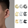 kpop Men's Ear Cuff Modern Stainless Steel Clip Earring For Men Single Ear Clips Without Pierced Ears Accessories For MenJewelry - Image 1