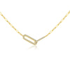 Silver Geometric Paperclip Interlock Pendant Zircon Horoscope Necklace Modern Casual Necklace Women Jewelry - Image 7
