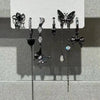 Y2K Cute Butterfly Love Pentagram Earring Set Piercing Black Red Crystal Moon Gothic Earrings for Girls Negros - Image 3
