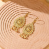 Retro Court-Style Wind-Chill Drop-Shaped Hollow-Carved Lace-Edged Round Ball Pendant Drop Earrings With A Unique Design - Image 2
