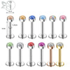ZS 6-13PCS/LOT 16G Stainless Steel Lip Labret Piercing Set Crystal Monroe Lip Stud Ear Tragus Helix Cartilage Piercing 6/8/10mm - Image 24