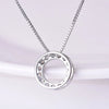 Circle Necklace With Cubic Zirconia Simple Stylish Clavicle Chain Necklaces for Women Wedding Eternity Jewelry Gifts - Image 6