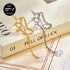 Titanium Star Ear Cartilage Nail Chain Pendant Cross Zircon Earnail Women's Perforated Jewelry - Image 4