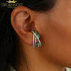 Hip Hop Women Jewelry Micro Pave Colorful Cubic Zirconia Cz Geometric Circle Lines Ear Cuff No Pierced Clip Stud Earrings - Image 5