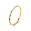 Stainless Steel Plated Paved Tiny Zircon Stackable Ring Golden Color Thin Ring Jewelry - Image 7