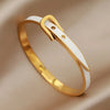 316L Stainless Steel Metal Classic Flower Bangles for Women Jewelry Delicate Bowknot Bracelets Accessories - Image 6