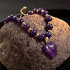 Stone Bead Heart Pendant Necklace for Women Frence Vintage Beads Chain Necklace Party Jewelry Gifts - Image 4