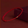 Hand Braided Red Rope Bracelet Copper Lucky Bead Hand Rope Couple Bracelet Simple Buckle Ethnic Female Accessory - Image 1