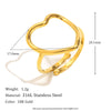Stainless Steel Star Heart Round Twisted Open Rings Gold Plated Women Statement Jewelry - Image 8