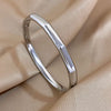 Simple Office Facet 316L Stainless Steel Cuff Bangle Bracelets For Women Man Unisex Unique Gold Silver Color Jewelry - Image 4