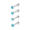3mm Crystal Star Labret Piercing Stud Set Lip Ring Bulk Tragus Earring Flat Helix Stud Cartilage Jewelry Pack Lobe Earring Lot - Image 5