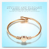 316L Stainless Steel Heart Cable Bangle For Women Hand Bracelet Jewelry Accessories Adjustable Size - Image 6