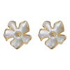 White Drip Oil Flower Stud Earrings for Women Elegant Sweet Metal Petal Temperament Earrings Wedding Party Jewelry Gifts - Image 14