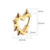 Creative Hip-Hop Rivet Heart Hoop Earrings For Women Stainless Steel Geometric Ear Buckle Piercing Cool Rock Punk Stud Jewelry - Image 5