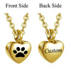 Stainless Steel Small Heart With Pets Paw Urn Necklace Charms for Memorial Ashes Jewelry Keepsake Pendant - Image 13