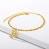 Vintage 26 Initial Letter Pendant Cuban Chain Anklet Gold Plated Leg Ankle Bracelets For Women - Image 11