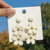 Bohemia Sweet Colorful Raffia Layered Flower Earrings for Women Girls Summer Handmade Rattan Knit Drop Earrings Holiday Jewelry - Image 10