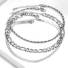 Stainless Steel Anklet Boho Triple Simple Chain Stacking Anklet For Women Jewelry Daily Party Matching - Image 4