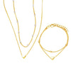 Imitation Pearl Heart Jewelry Set For Women Gold Silver Color Round Beads Necklace Bracelet Set Daily Wear Accessories - Image 6
