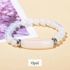 JD Stone Tiger Eye Amethyst Rectangle Bar Charm Bracelet Women Men Stone Powder Crystal Rough Chakra Jewelry - Image 25