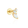 1PC Silver Crown Opal Piercing Earring for Women Ear Studs Cartilage Earring Body Jewelry Gift - Image 7