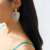 Advanced Metal Textured Leaf Pendant Big Earrings Women's Exaggerated Party Jewelry Gold Color Geometry Drop Earring - Image 4