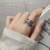 Korea Gold Color Multilayer Wide Open Rings For Women Shiny Zircon Cross Adjustable Finger Ring Wedding Jewelry Gift - Image 3