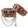 PU Leather Studded Bracelet Punk Bracelet Adjustable Goth Cuff Bracelet Gothic Rivet Buckle Wristband for Men Women - Image 13