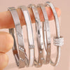 Zakol 5/1pcs Stainless Steel Bracelet With Shiny Zircon Stacking Jewelry Birthday Party Gift for Women - Image 2