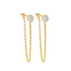Zircon Tassel Chain Dangle Earrings for Women Gold Color Pierced Ear Stud Earrings Jewelry Accessories - Image 26