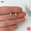 Silver 1 Pair Chic Water Drop Reflective Surface Earrings For Women Gold Simple Vintage Elegant Jewelry - Image 1