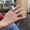 4Pcs Retro Simple Stackable Stainless Steel Wide Ring Men's Gothic Pattern Metal Finger Ring Hip Hop Casual Jewelry - Image 9