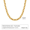 Chunky Gold Plated Link Necklace For Women, Stainless Steel Oval Thick Chain Choker Minimalist Jewelry Party Jewelry Gift - Image 10
