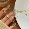 Geometric Gold Plated Zircon Bracelet for Women Versatile Adjustable Square Bracelet Christmas Party Wedding Jewelry Gift - Image 4