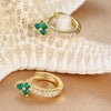 Women's Earrings Gold Plated Stainless Steel Round Hoop Earrings Rainbow Crystal Zirconia Flowers Earrings Piercing Jewelry - Image 5