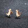 1Pair Minimalist Cute Female Stainless Steel Mini Dinosaur Stud Earrings For Girls Jewelry Accessory Gifts - Image 4