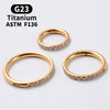 18G/16G Women's Round Earrings Titanium Nose Ring Hinge Clicker Open Diaphragm Nose Ring Lady Piercing Jewelry - Image 5