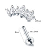 1/5PCS Titanium Zircon Labret Lip Ring Internally Thread Ear Tragus Cartilage Helix Daith Lobe Piercing Earrings Stud for Women - Image 20