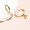 Simple Gold Color Stainless Steel Floral Sweet Earrings Temperament Simple Inlaid Zircon for Women Wedding Jewelry Accessories - Image 4